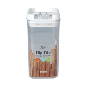 Felli Flip Tite Square Storage Container Clear and White 0.5 Liter